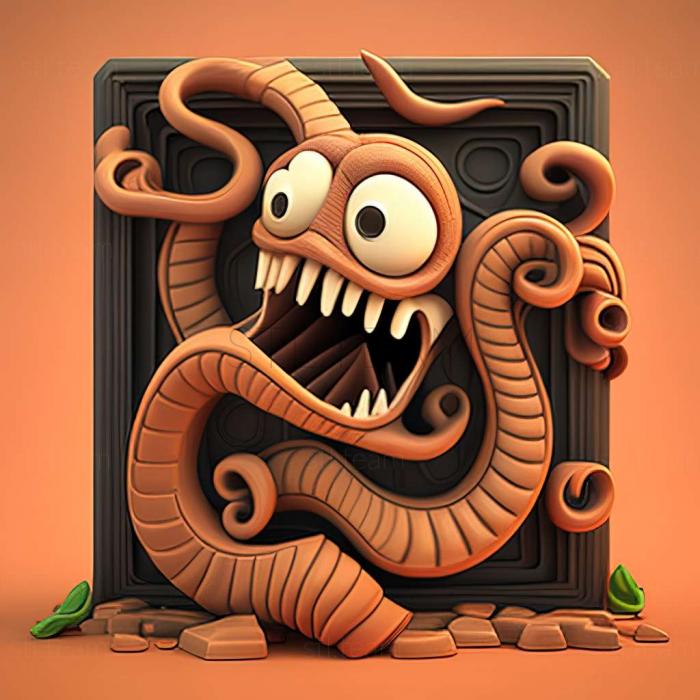 3D model Worms 4 game (STL)